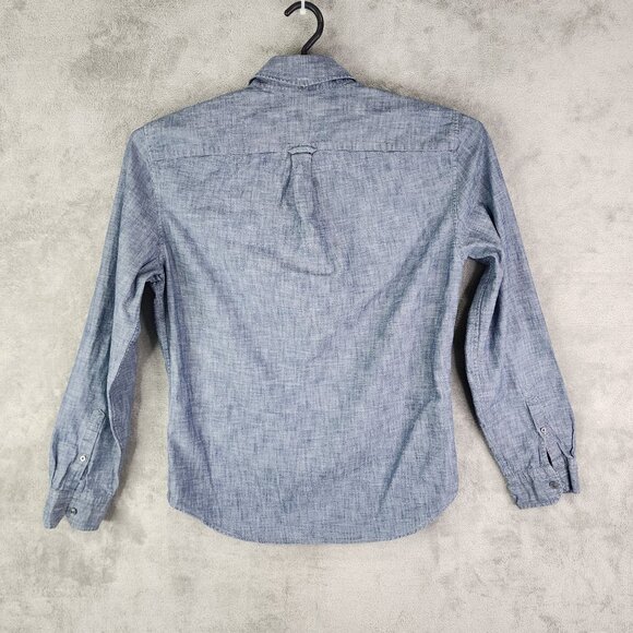 Mens Gap Dress Shirt Heather Blue Long Sleeve Button-Down Size M - Picture 7 of 10
